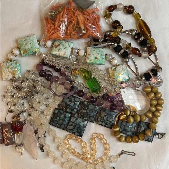 Jewelry - Craft Bead Bag Lot Broken bracelets and strands